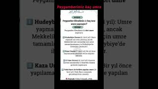 peygamberimiz kaç umre yapmiştir #fetva #umre #keşfet #shortvideo #dinibilgiler #diyanet