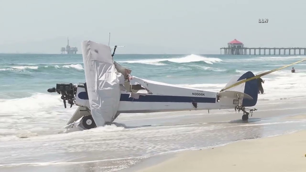 Airplane Recovered After Crashing into Ocean in Huntington Beach YouTube