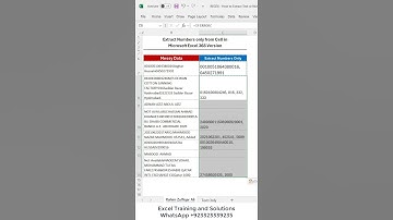 REGEXEXTRACT - How to Extract Text or Numbers only from Data in Microsoft #Excel 365 #shorts