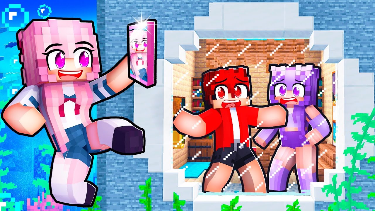 I Built a SECRET UNDERWATER House to Hide From POPULAR GIRL in Minecraft!