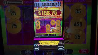 My Biggest ALL ABOARD bet Bonus! #slot #casino #gambling #vegas #allaboard