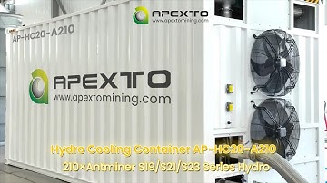Hydro Cooling Container AP-HC20-A210 Overview | Support 210 Antminer Hydro Miners