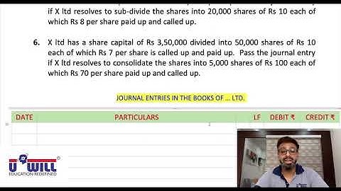 Internal Reconstruction Lecture 2 - Q.1,3,4,5,6 based on ALTERATION OF SHARE CAPITAL