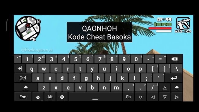 How To Apply Cheats code in gta San Andreas Android with on screen keyboard  । put cheats in gta sa 