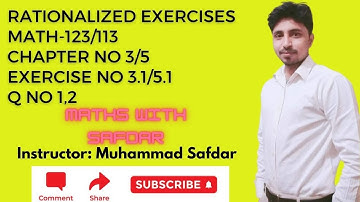 Math-123/113 Exercise# 3.1/5.1 Q No 1 and 2   Class 1st Year DAE Rationalized Exercises Trigonometry