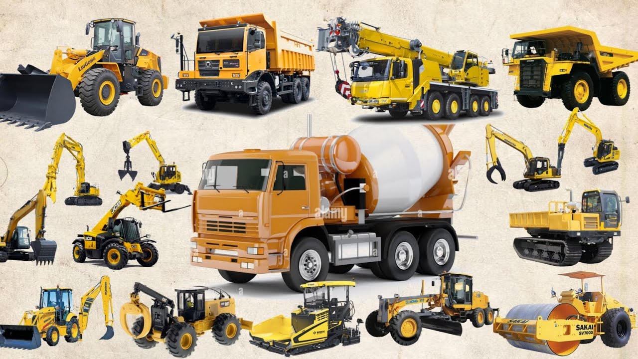 types of heavy equipment. Demolation Excavator, Wheel Loader, Elextrik ...