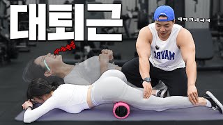 [sound warning] OMG.. never seen cramped muscles like this | self thigh massage&foam roller