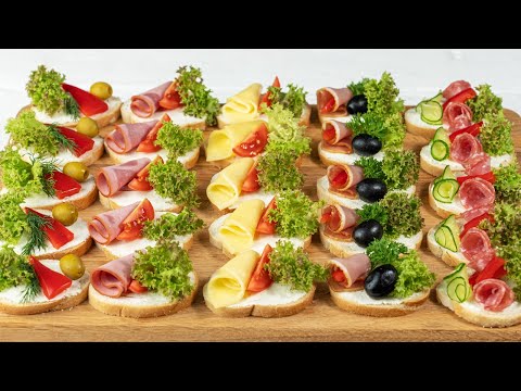वीडियो: उत्सव की मेज के लिए सैंडविच: तस्वीरों के साथ स्वादिष्ट और सरल स्नैक्स के लिए व्यंजनों