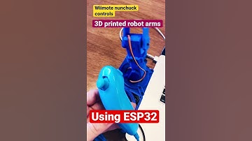 Wiimote nunchuck controls 3D printed roboto arms using ESP32