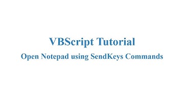 Open Notepad using VBScript - VBScript Lesson 1