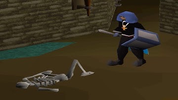 Training on Giant Rats at Varrock Sewers
