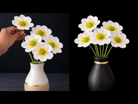 How to crochet Japanese Anemone flowers - YouTube