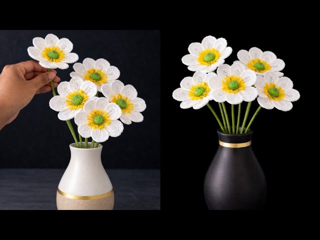 How to crochet Japanese Anemone flowers - YouTube