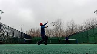 Теннис в зимнем сыром тумане хайлайты (winter wet fog tennis highlights)