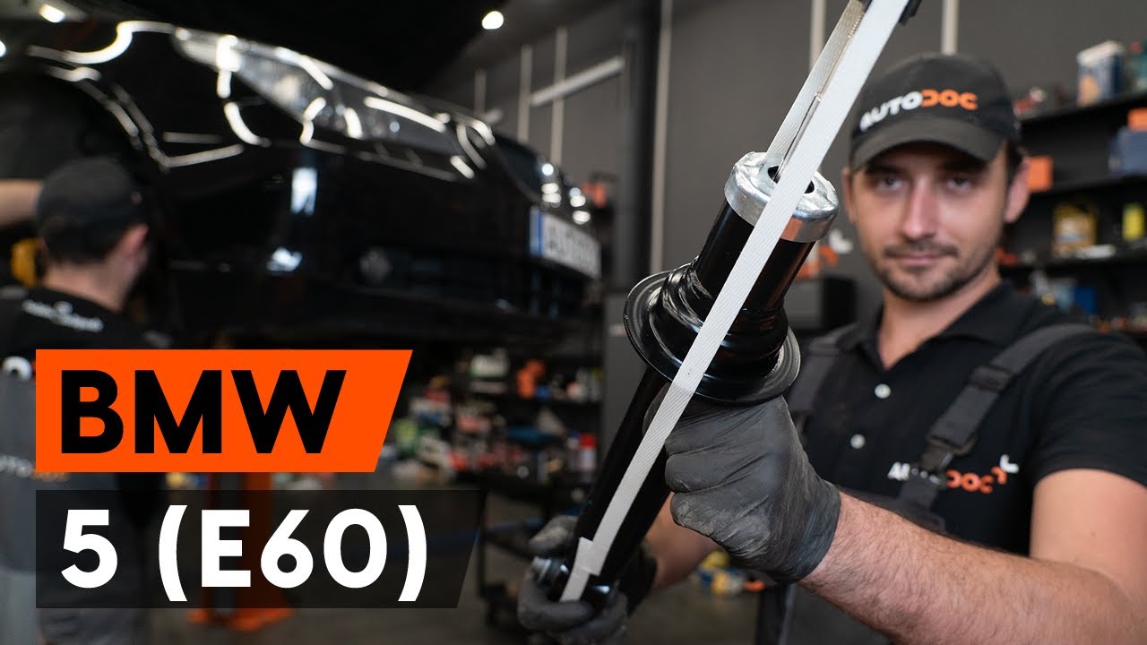 How to change rear shock absorber on BMW E60 [TUTORIAL AUTODOC] YouTube