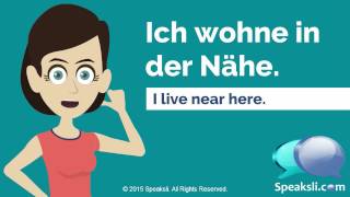 Where Do You Live? | Learn German | Speaksli