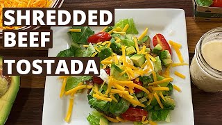 The BEST Shredded Beef Tostadas | Try My Refried Bean Hack