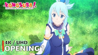 KonoSuba - Opening 1 【fantastic dreamer】 4K / UHD Creditless | CC