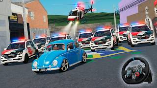 PASSEI na BLITZ e DEI FUGA de FUSCA com VOLANTE na POLÍCIA MILITAR👮 - ROBLOX RP