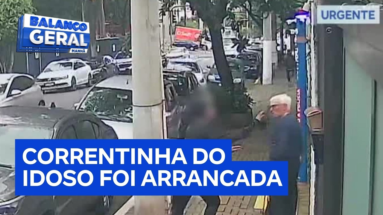 Câmeras flagram assalto a idoso no bairro de Perdizes, em São Paulo