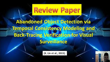 Review : AOD via Temporal Consistency Modeling and Back-Tracing Verification for Visual Surveillance