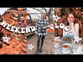 Cosy Autumnal Weekend vlog 🍂 PR parcels, pumpkin patch, Halloween charcuterie board and movies!