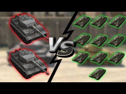 Два Немецких ТИГРА против Десяти Советских Т-34 | WoT Blitz