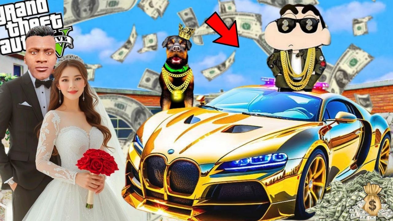 FRANKLIN TOUCH ANYTHING BECOME GOLD || EVERYTHING IS FREE IN GTA 5 | FRANKLIN KI SHAADI | SNAKERIFLE