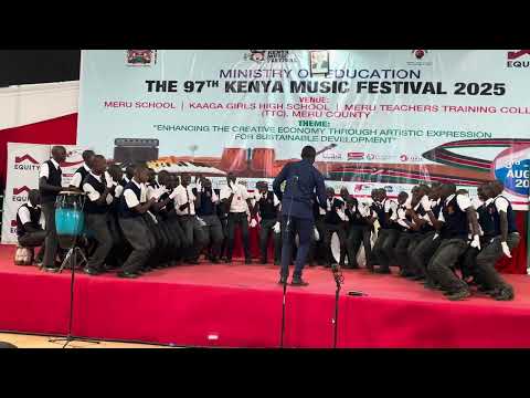 The KOLANYA BOYS CHOIR perfoming TANGAWIZI by Tpok Jazz band at the KMF 2025 Meru county Edition.
