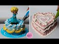 Beautiful Heart Cake Decorating Tutorials Like A Pro | Elsa Princess Cake Design | Cake Tutorials