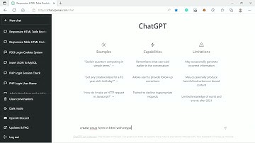 Create HTML Signup Form Using ChatGPT