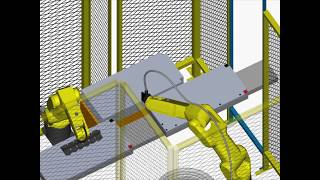 Robotic Work Cell Simulation for EV Battery Assembly - Module Close Out Wealth
