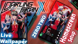 ZERO TWO - Live Wallpaper & Android setup - Customize your Homescreen -EP32 - Darling in the Franxx screenshot 4
