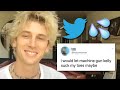 Machine Gun Kelly Reads Thirst Tweets