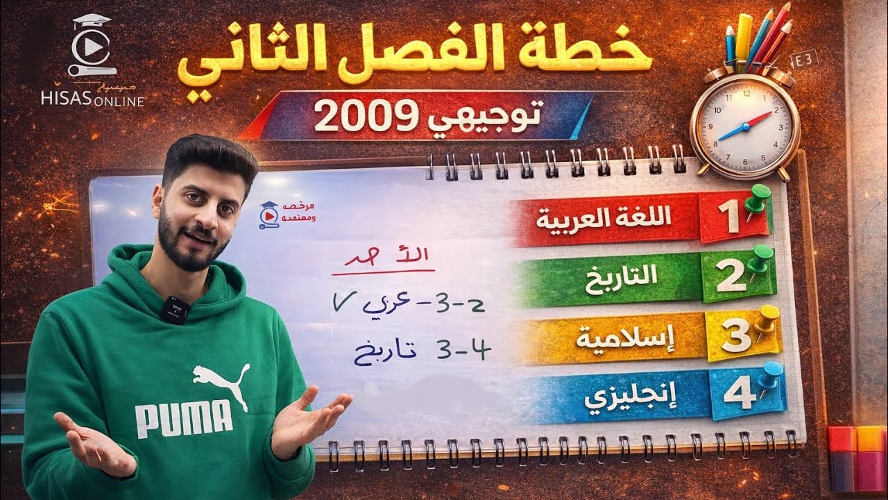 أقوى خطة توجيهي 2009 للفصل الثاني 🔥 من أول يوم لحد الامتحان الوزاري
