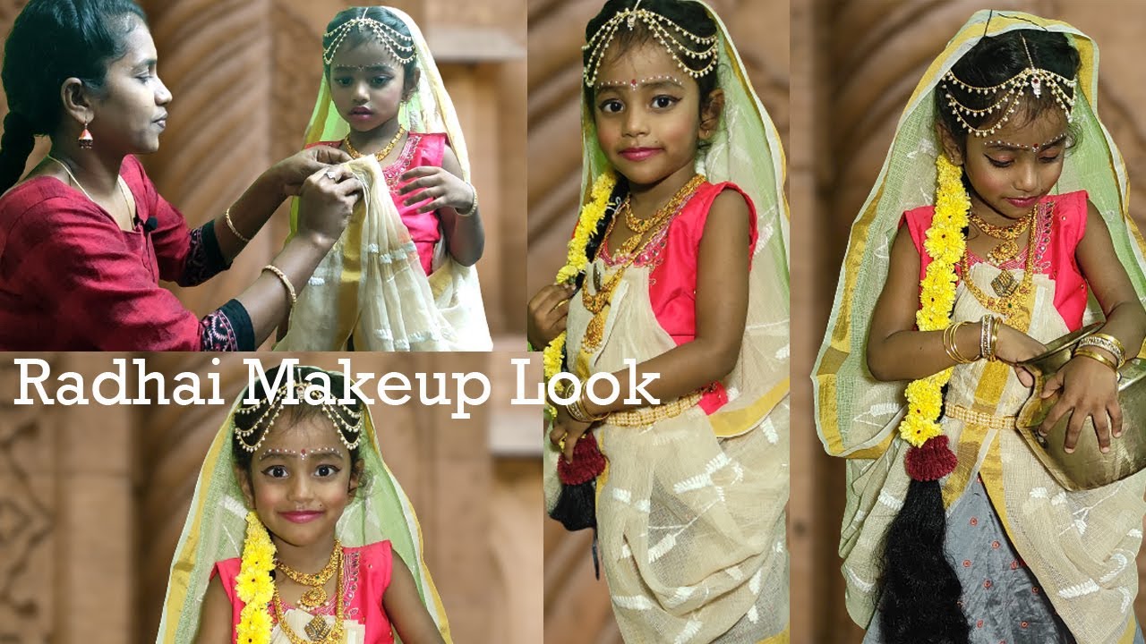 Radhai Makeup Look for Kutties தமிழில் Festive Makeup for ...
