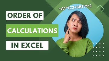 Order of Precedence in Excel Formula Calculations - BODMAS | PEMDAS