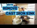 How to remove a cast iron sink