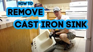 How to remove a cast iron sink