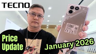TECNO Price List Update January 2026 Spark 20 Camon 40 Pova 7 Spark Slim