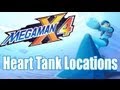 Megaman X4 Heart Tank Locations