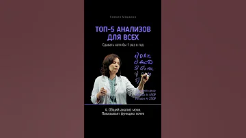 ТОП 5 анализов для всех (чек-ап)
