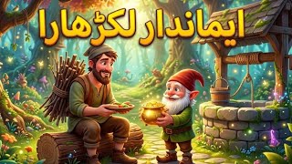 Imandar Lakadara - Moral Stories for Kids aur The Honest Woodcutter Urdu Kahaniya.