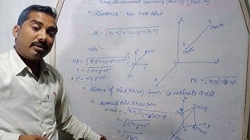 Three dimensional geometry (class -11)Part-2.distance between  two point