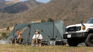 Cozy spring camping. With @KMB. Japan camping