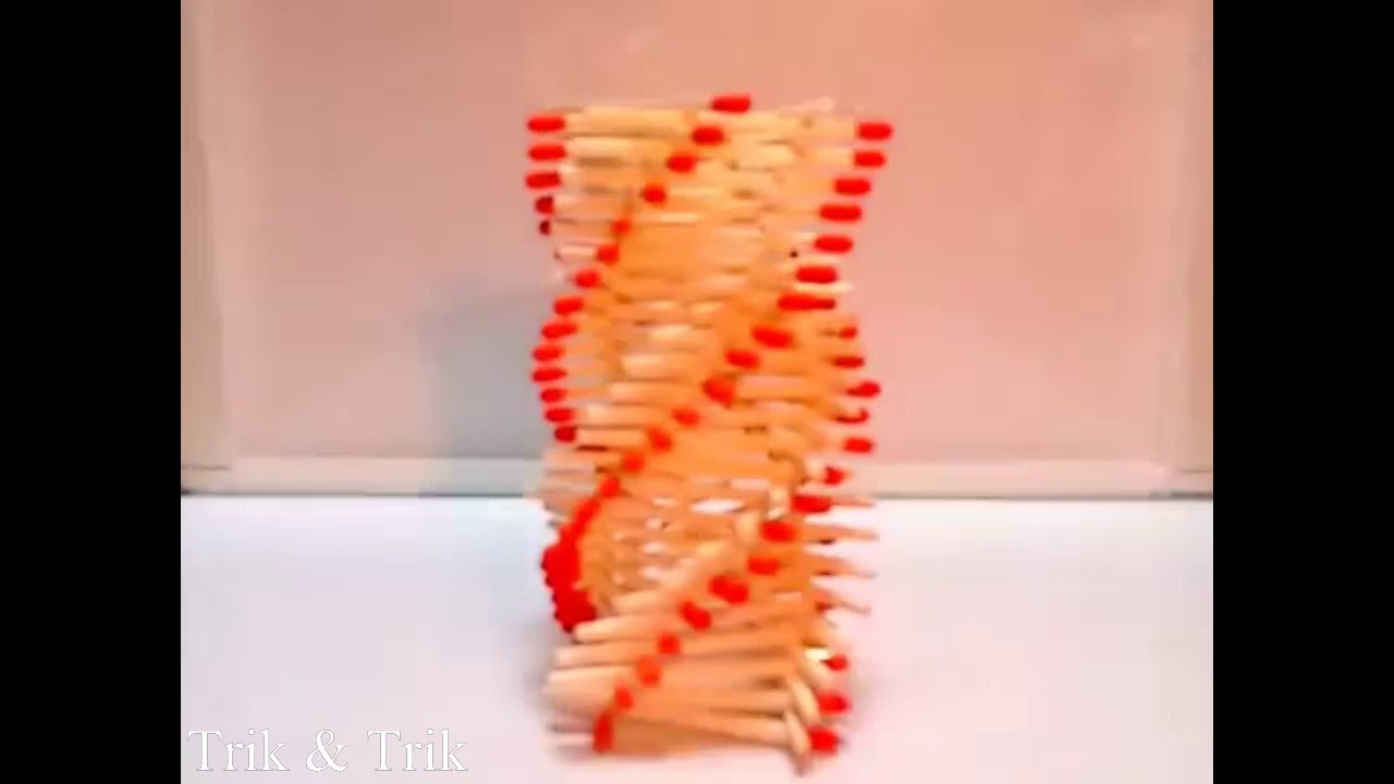 Amazing Artistic chain reaction with matches