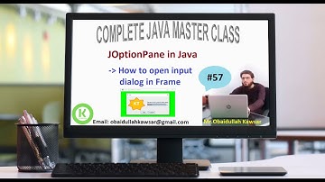 Session57  Java JOptionPane - How to open Show Input Dialog in Frame - Pashto