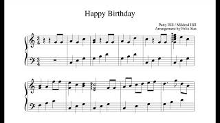 Happy Birthday (Piano Sheet Music) - Arrangement by Felix Sun