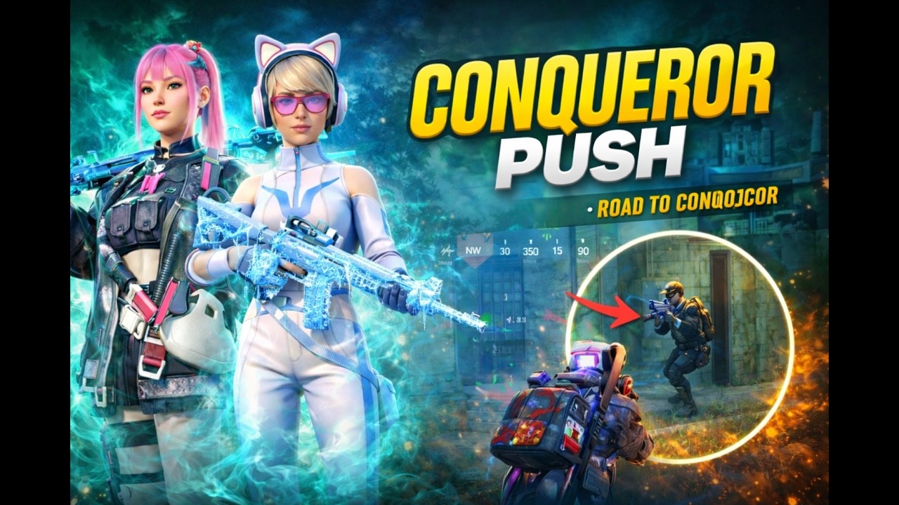 Conqueror Push in Full Lag 😱 | Still Clutching Every Fight 🔥