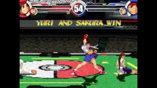 Yuri & Sakura Vs Ryu & Dan Mugen Battle